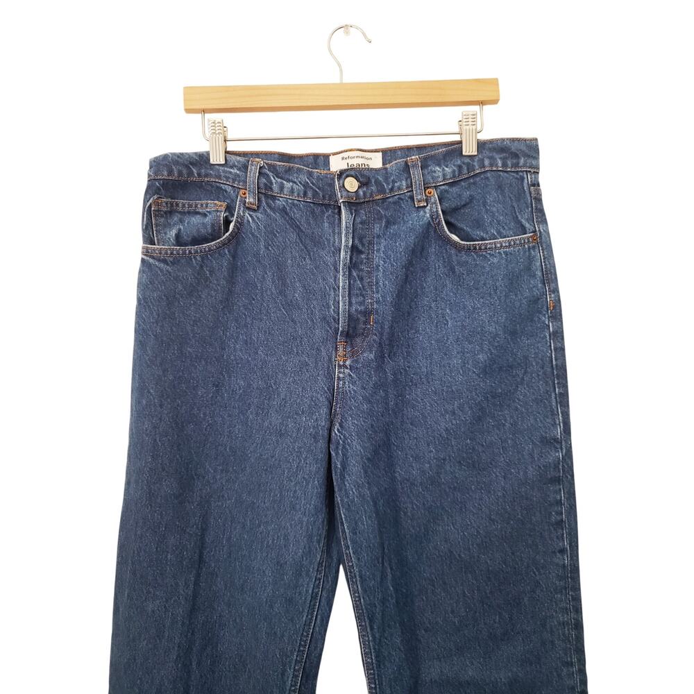 Reformation Jeans Cynthia High Rise Straight Long Jean Size 31 - Picture 2 of 11